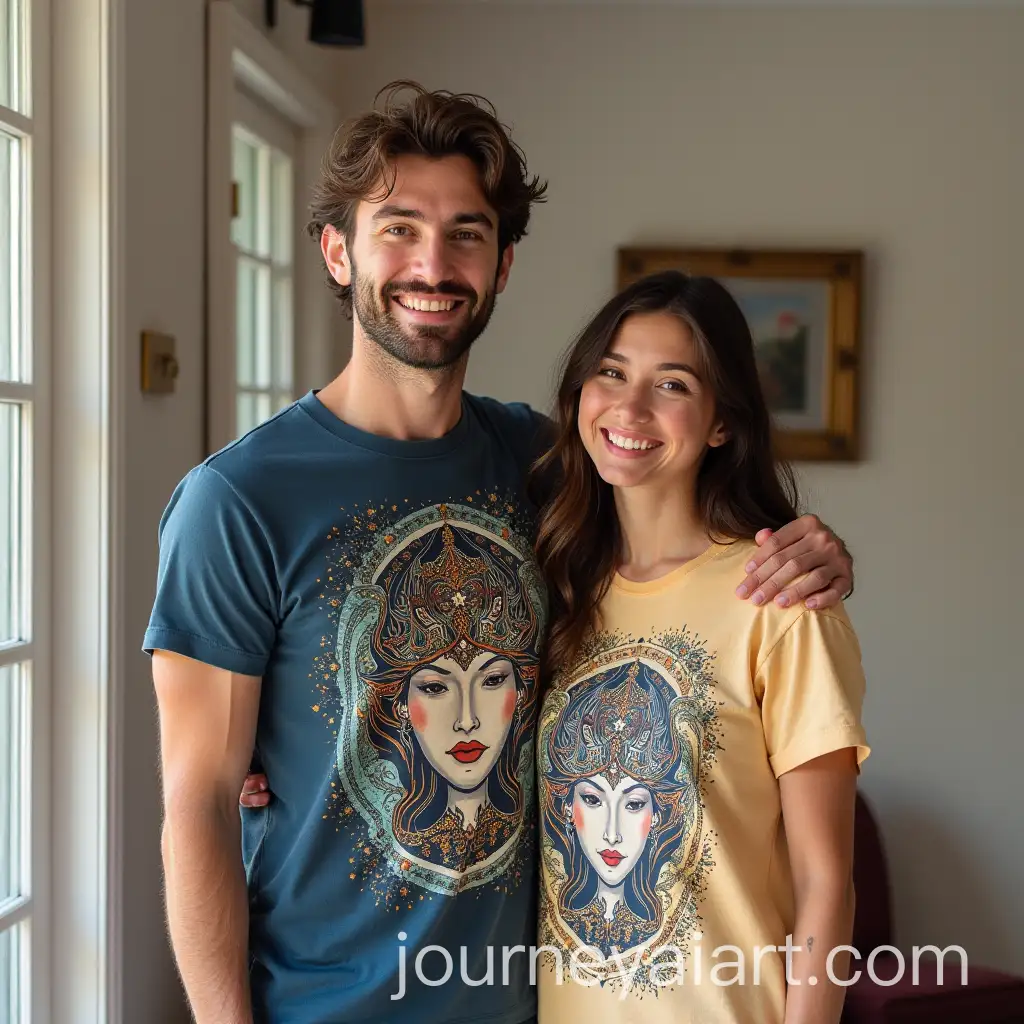 Couple-Smiling-on-Magazine-Cover-Wearing-Mystical-TShirts