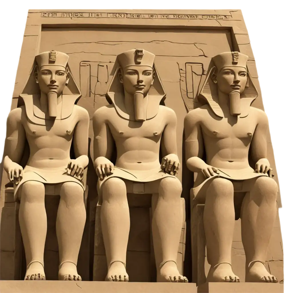 Cartoon-Statues-in-Front-of-Abu-Simbel-Temple-PNG-HighQuality-Image-for-Creative-Projects