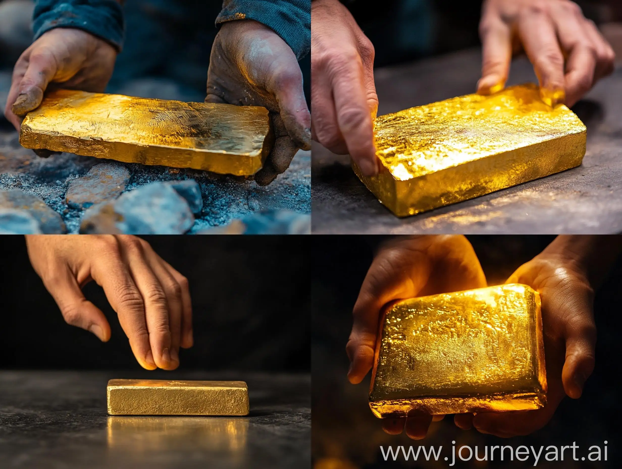 Person-Bending-Gold-Ingot