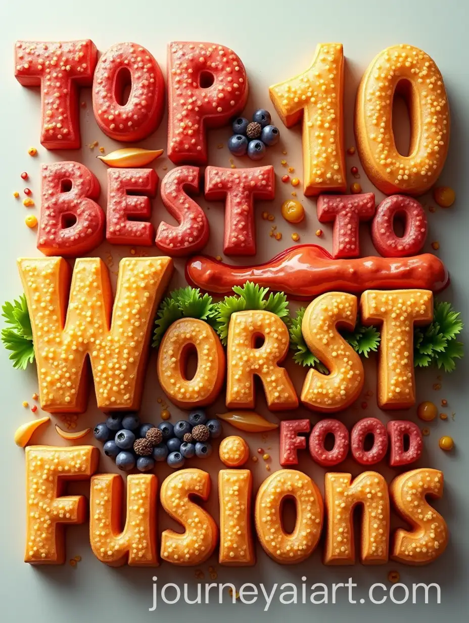 Realistic-3D-Font-Design-for-Top-10-Best-to-Worst-Food-Fusions