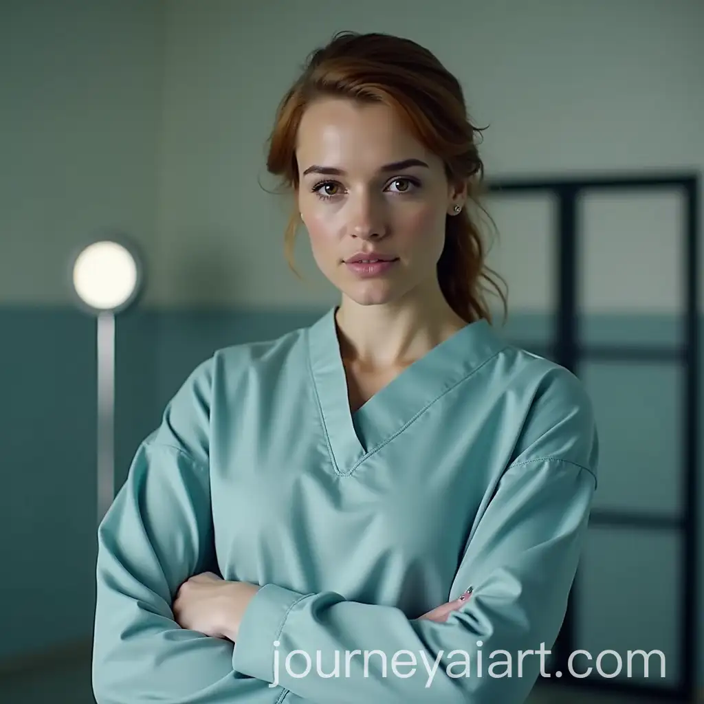 Emma-Watson-in-an-Operating-Theatre-Wearing-a-Dressing-Gown