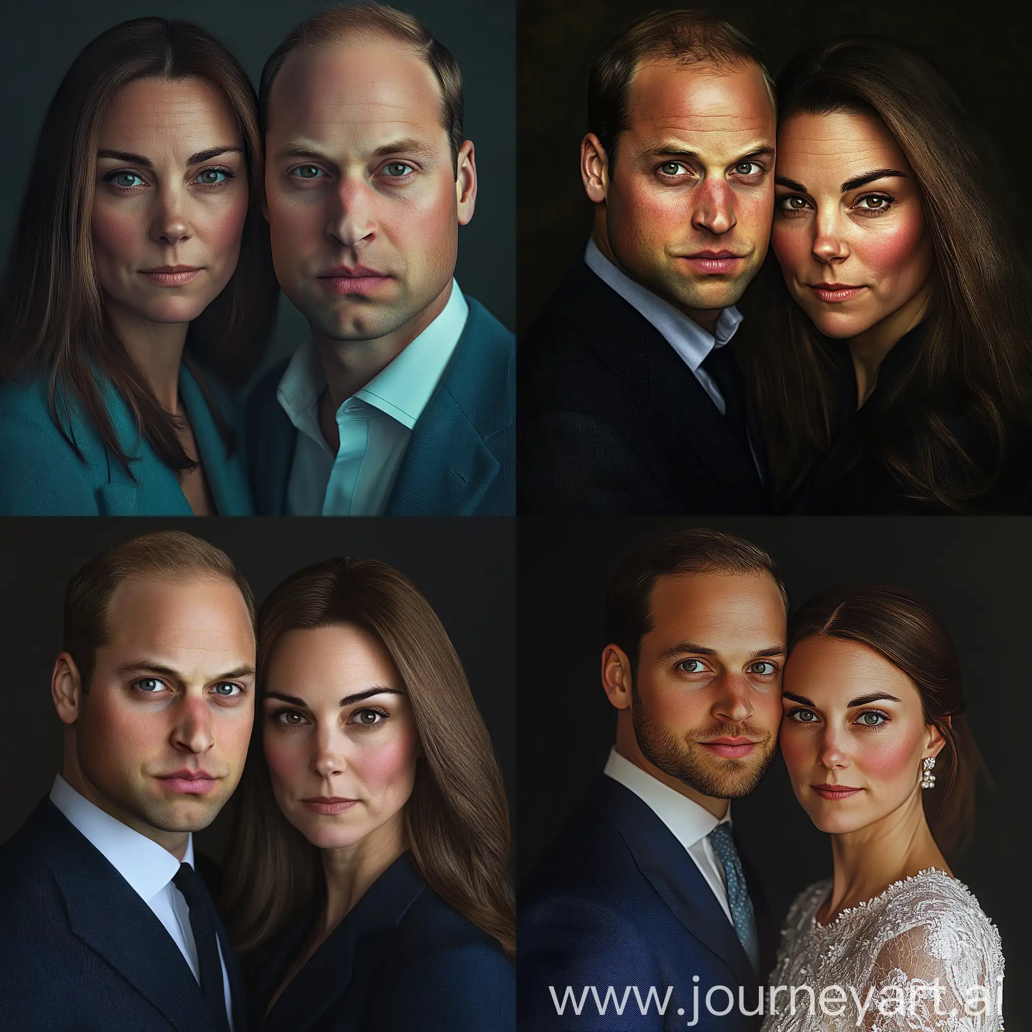 Realistic-Portrait-of-Prince-William-and-Catherine-Middleton-in-High-Digitalization