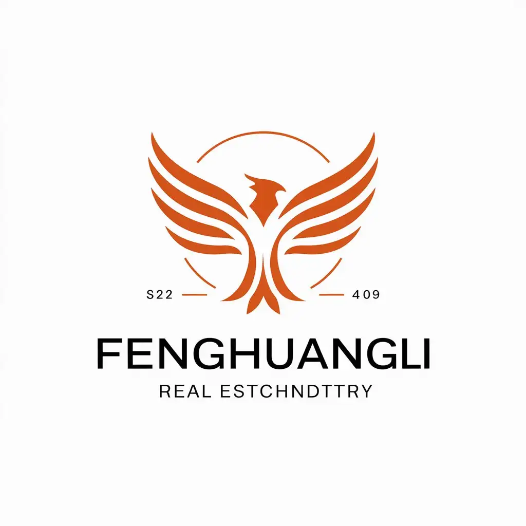 LOGO-Design-for-Fenghuangli-Futuristic-Phoenix-Vector-Logo-for-Real-Estate