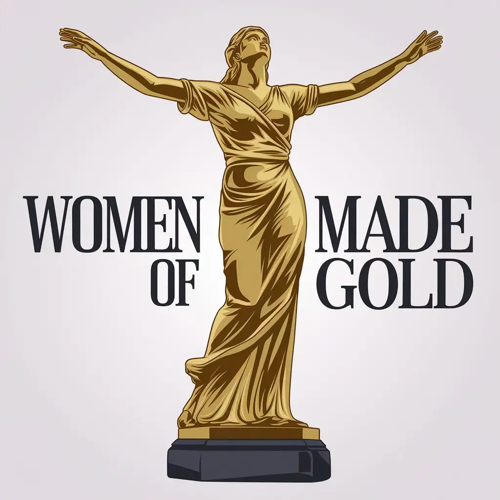 LOGO-Design-for-Women-Made-of-Gold-Empowering-Femininity-with-Gold-and-Clear-Background