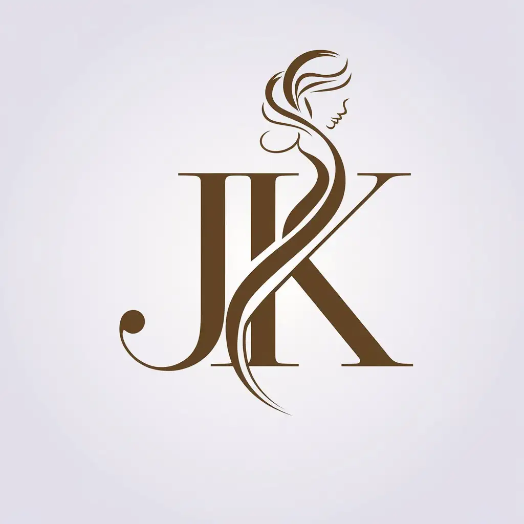 LOGO Design for JK Minimalistic Vector Logo Symbolizing Female Beauty for Beauty Spa Industry