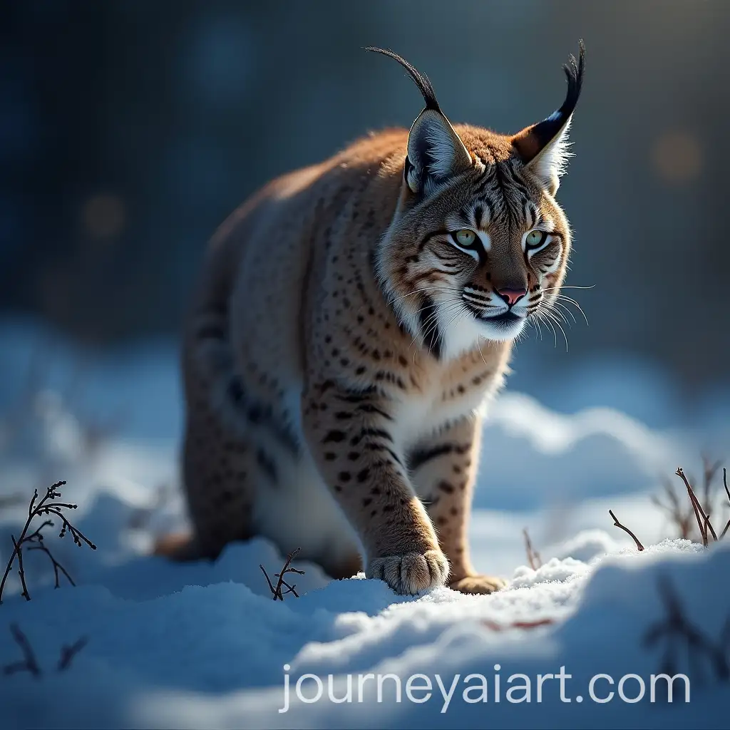 Intense-Shadow-Lynx-Figure-in-Snowy-Ambiance