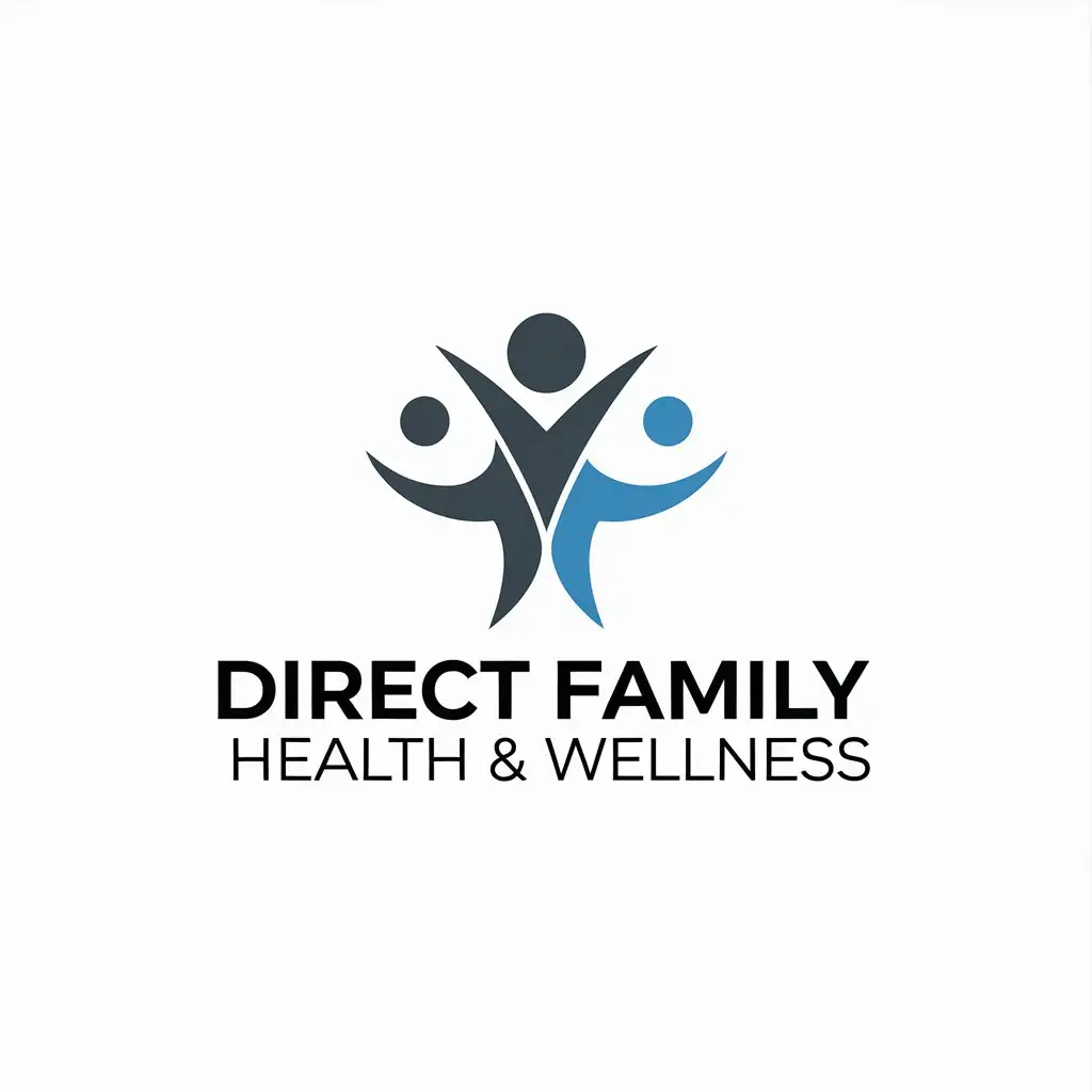 LOGO Design for Direct Family Health Wellness Minimalistic Vector Design for Sports Fitness Industry