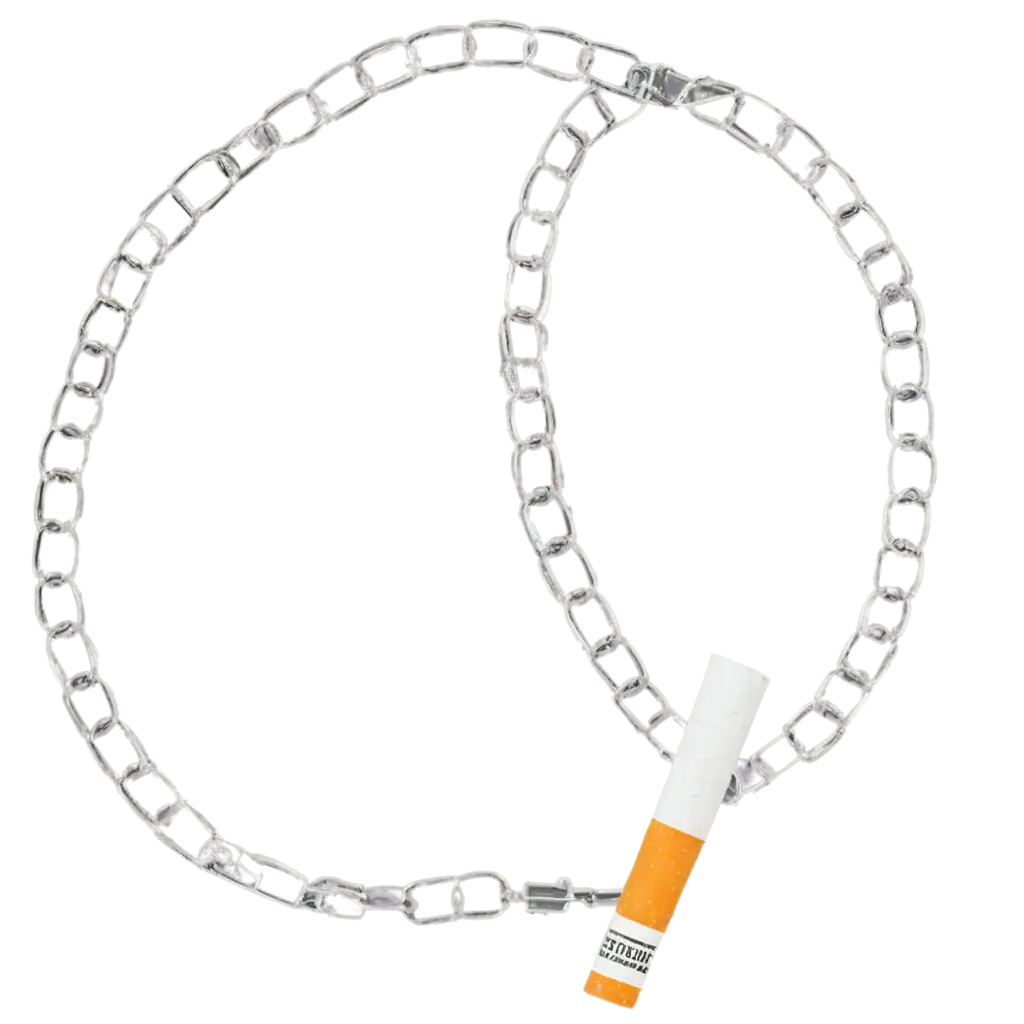 Cigarette-on-Chain-and-Plate-PNG-Image-for-Clear-and-HighQuality-Graphics