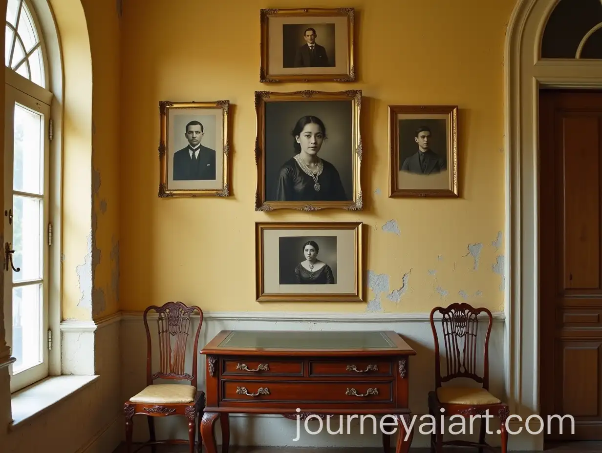 Vintage-Black-and-White-Photographs-of-Thai-Nobility-in-Grand-Mansion