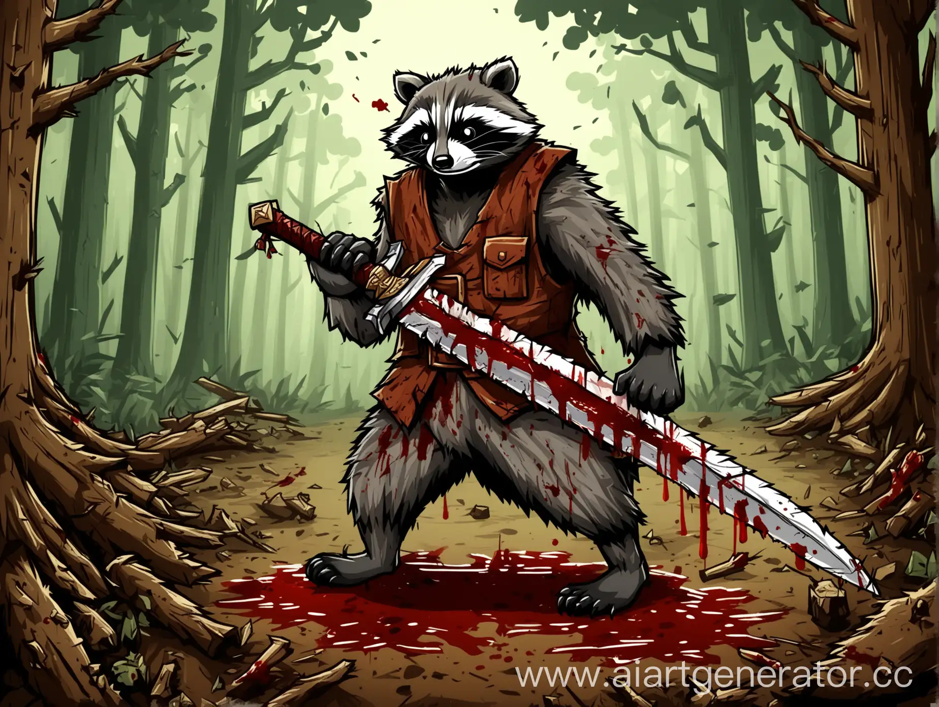 Brutal-Raccoon-Warrior-with-Sword-in-Forest-Battle-Scene