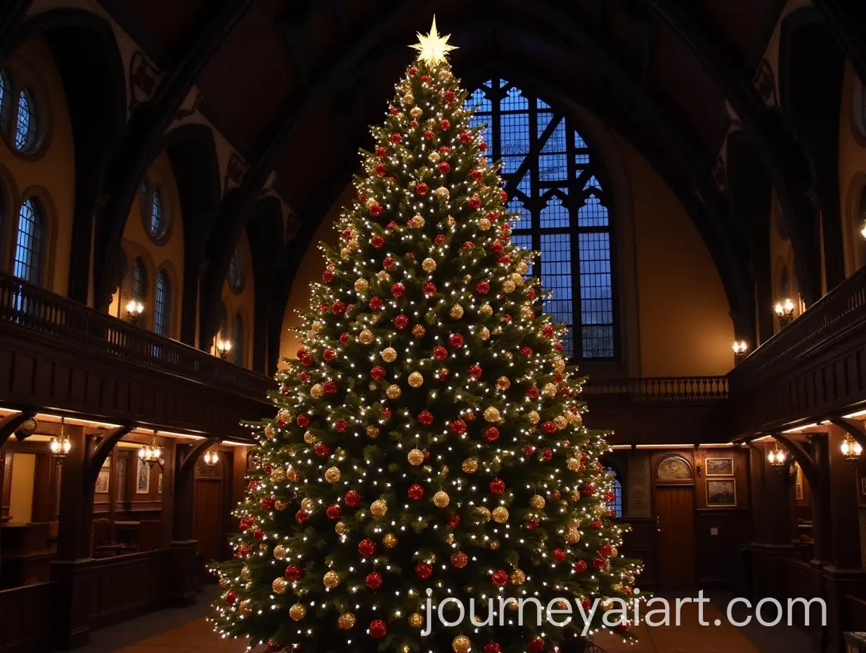 Christmas-Celebration-in-Great-Hogwarts-Hall-with-Giant-Christmas-Tree-and-Snowflakes