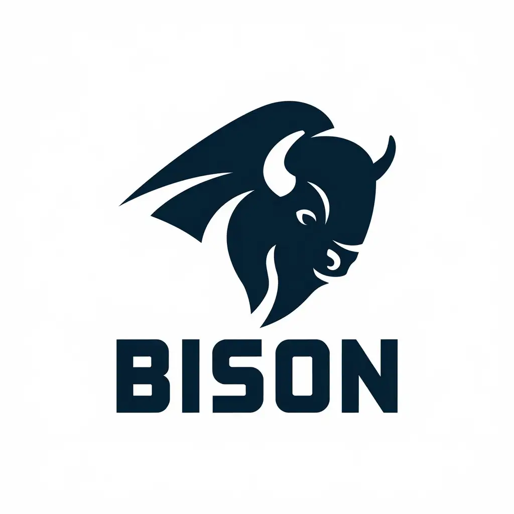 a vector logo design,with the text "Bison", main symbol:Bison,Moderate,be used in Restaurant industry,clear background