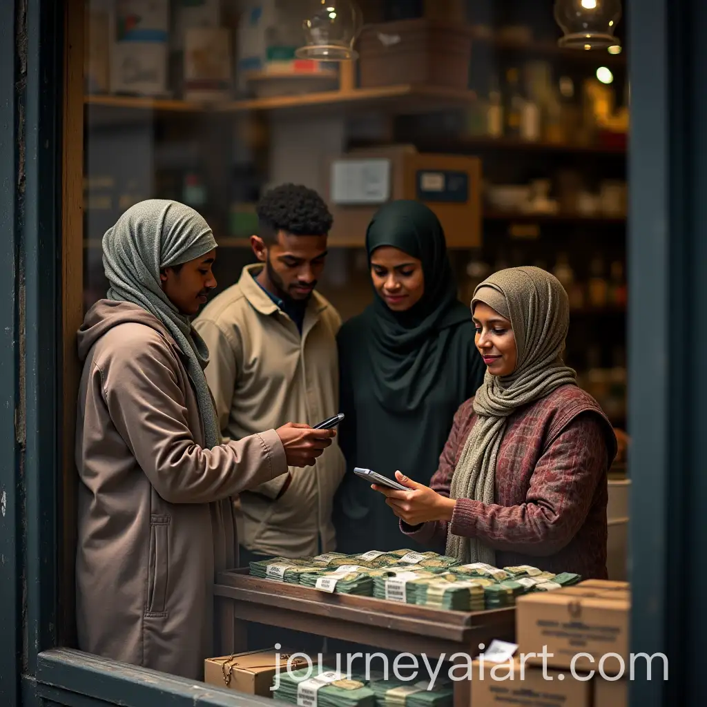 Customers-Waiting-to-Pay-in-Ethiopian-Local-Shop-Window-with-Cash-and-Digital-Payment