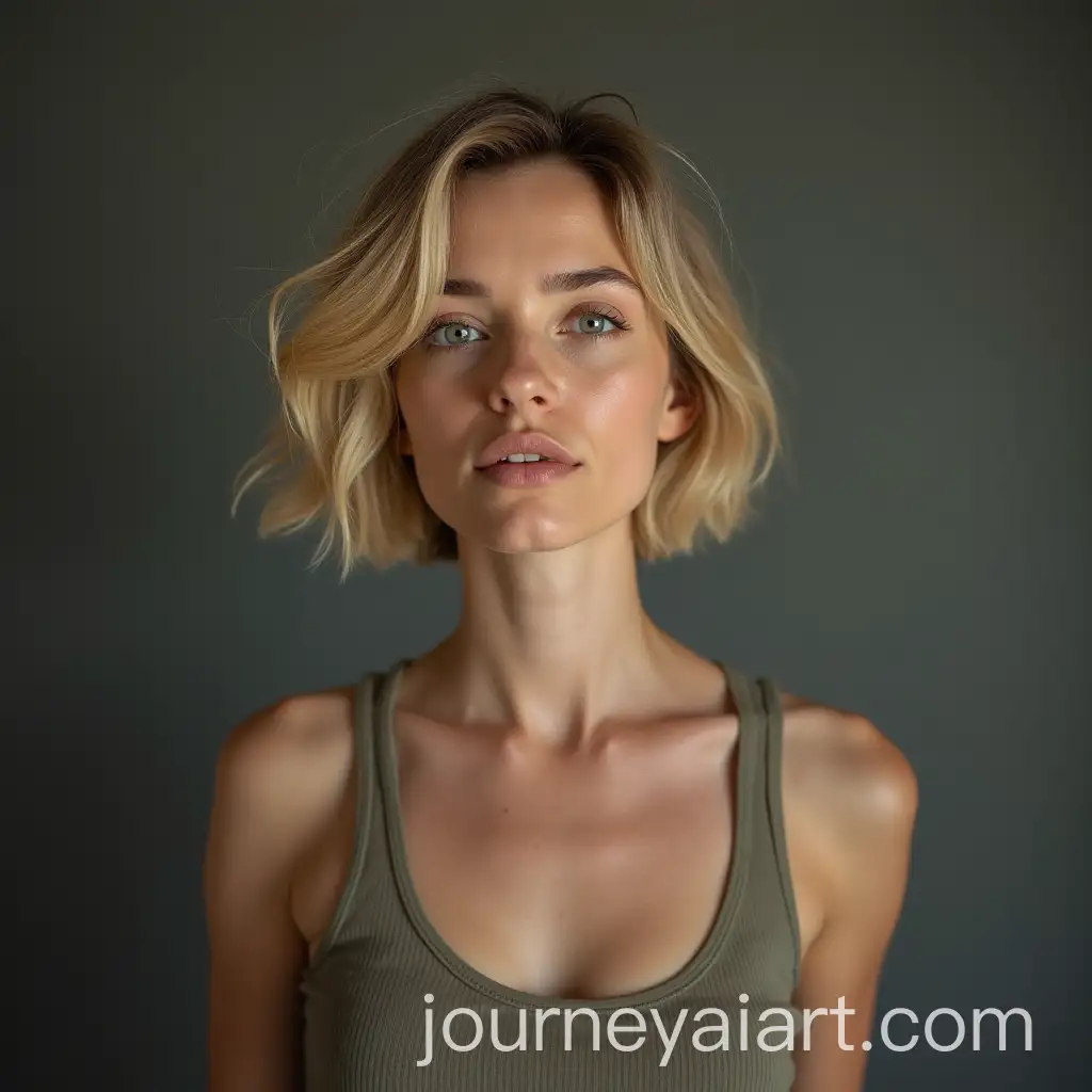 Young-Woman-with-Short-DarkBlond-Hair-in-Full-Height