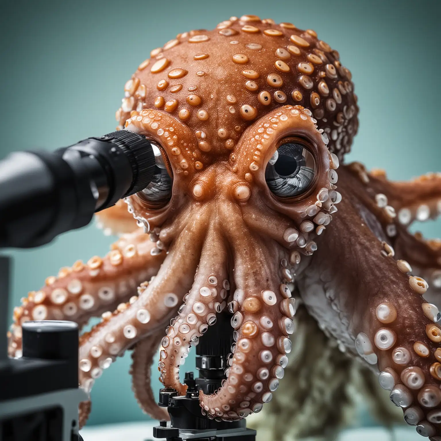 Curious-Octopus-Examining-Microscopic-World