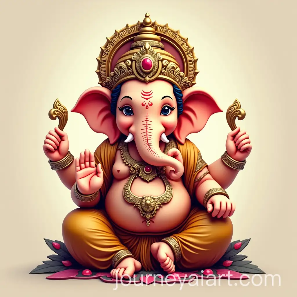 Lord-Ganesha-Idol-in-Traditional-Setting