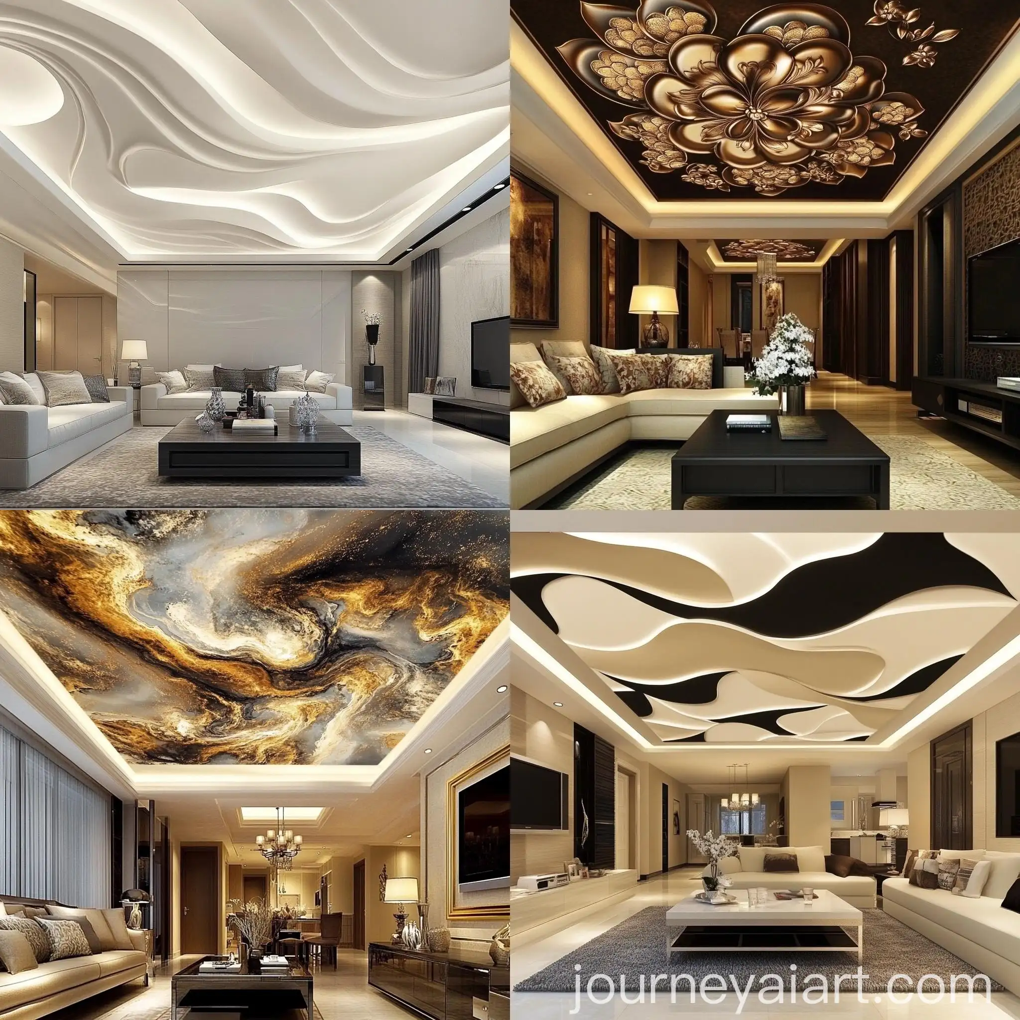 Super-Modern-Ceiling-Wallpaper-for-Living-Room