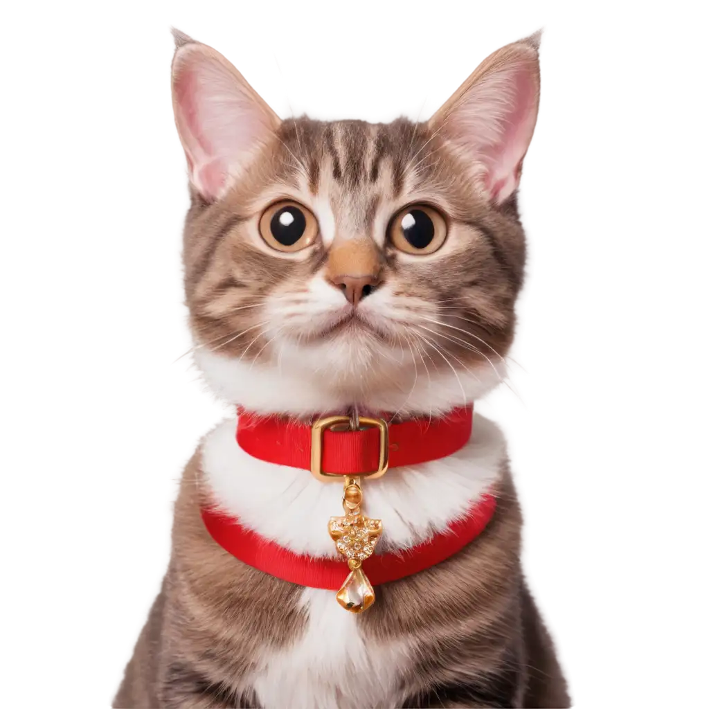 Adorable-Playful-Cat-PNG-with-Shiny-Gem-Eyes-and-Red-Ribbon-Perfect-for-Cute-Illustrations