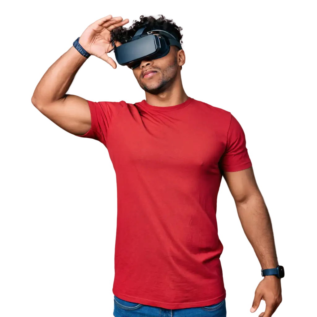 Radical-Fashion-PNG-Image-of-Black-Man-in-VR-Glasses-LeftTurned-Stance-for-Digital-Use