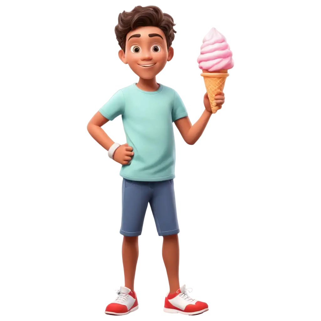 Cute-Cartoon-PNG-of-a-Boy-Enjoying-Strawberry-Ice-Cream-Perfect-for-Your-Creative-Projects