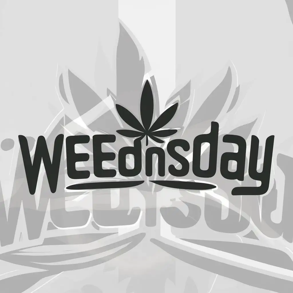 a logo design,with the text "Weednsday", main symbol:Weednsday,Moderate,clear background