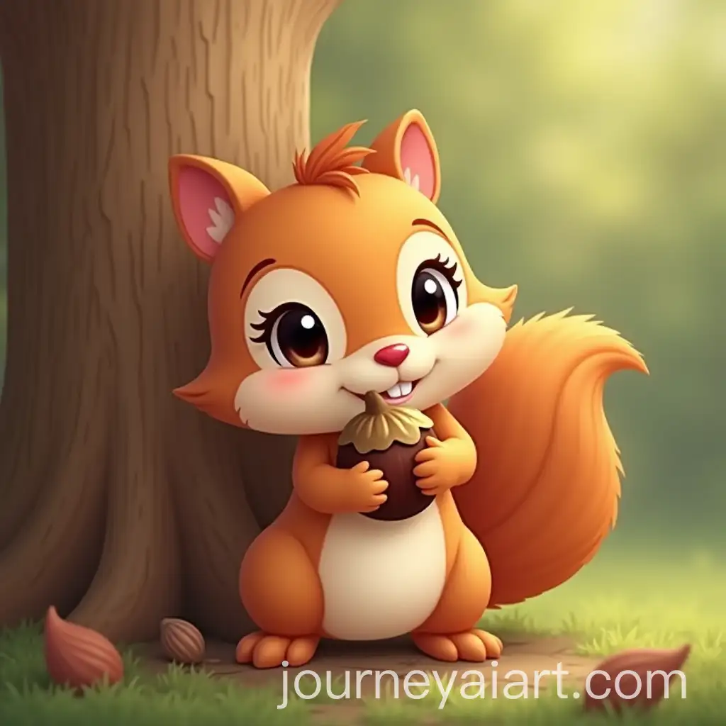 AI-Image-Prompt-ExpansionCute-Squirrel-Holding-a-Nut-in-a-Peaceful-Forest-Setting