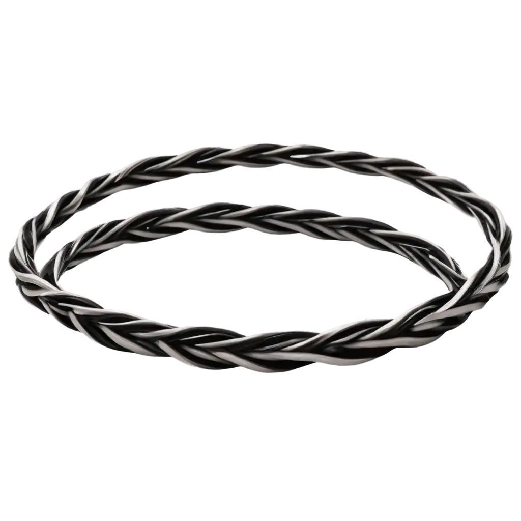 Silver-and-Black-Wavy-Circular-Wire-PNG-Image-for-Digital-Design-and-Creative-Projects