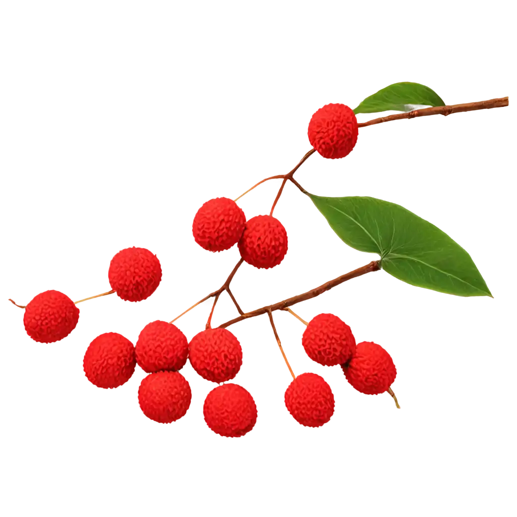 Red-Lychee-Vector-PNG-Image-Vibrant-Illustration-for-Versatile-Digital-Applications