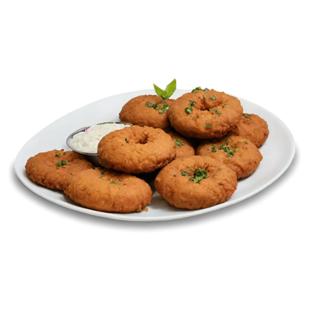 Delicious-Vadai-PNG-Image-Crispy-South-Indian-Snack-on-a-Plate