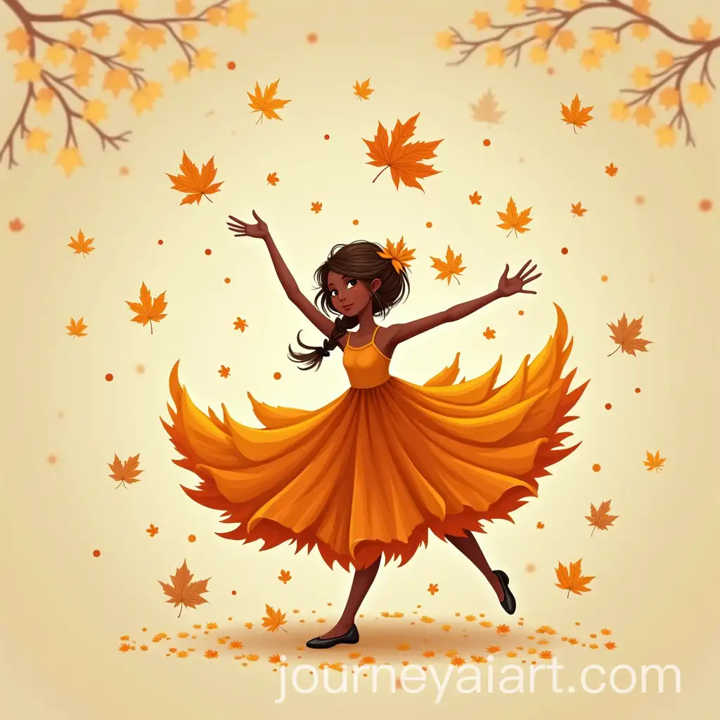 Whimsical-Autumn-Leaf-Dance-in-a-Forest-Setting