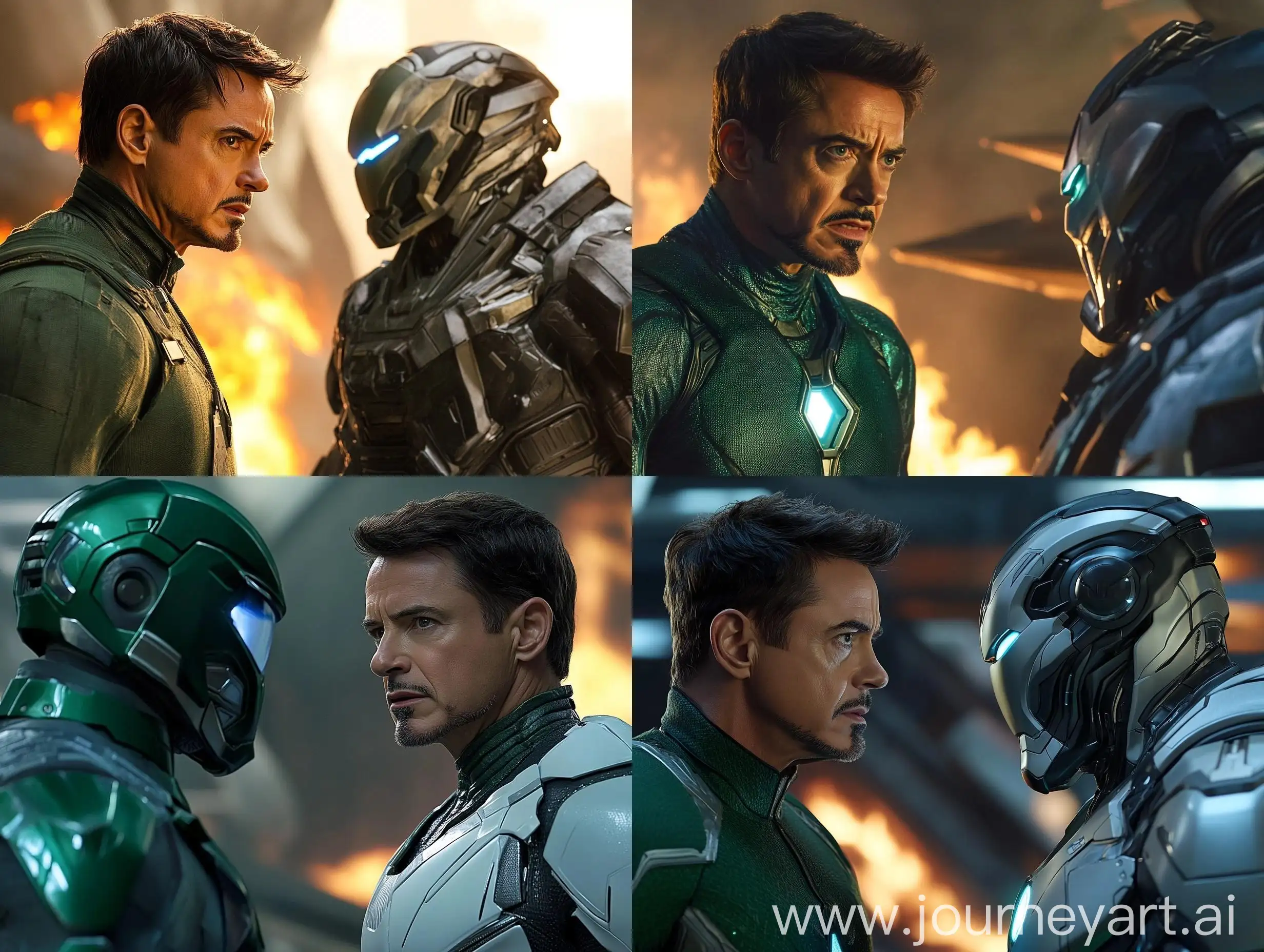 Tony-Stark-as-Dr-Doom-Confronts-Superior-Iron-Man-in-Futuristic-Armor