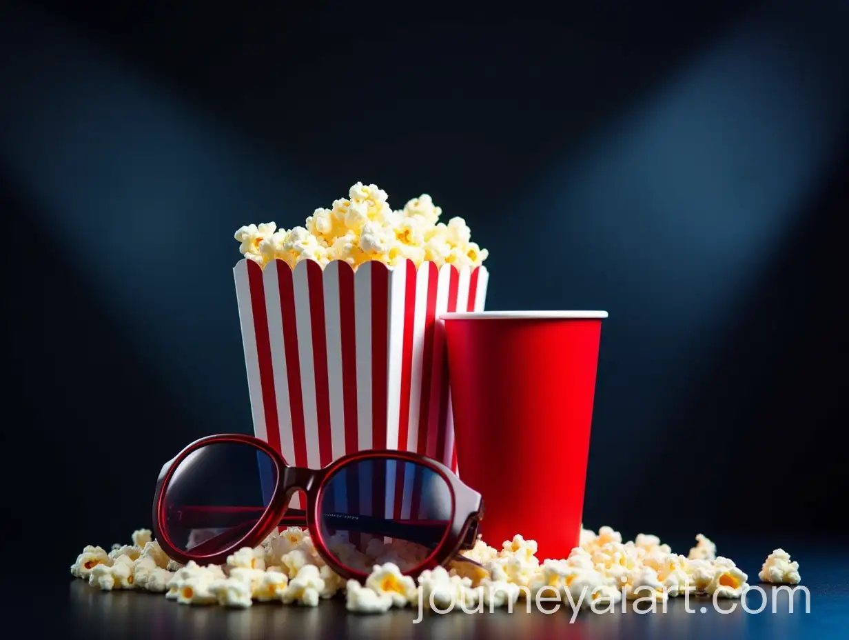 Movie-Night-Collage-with-Popcorn-Cola-and-Cinematic-Elements