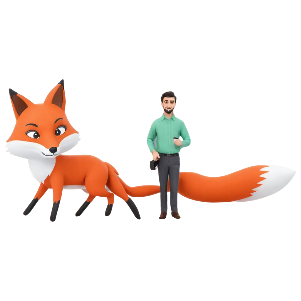 A fox being a payroll specialist