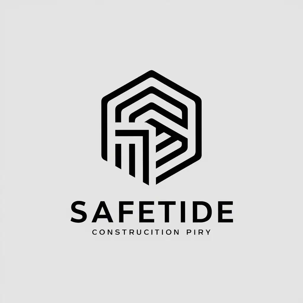 a vector logo design,with the text "Safetide", main symbol:Hanzi an dunpai yuanyang,Moderate,be used in Construction industry,clear background