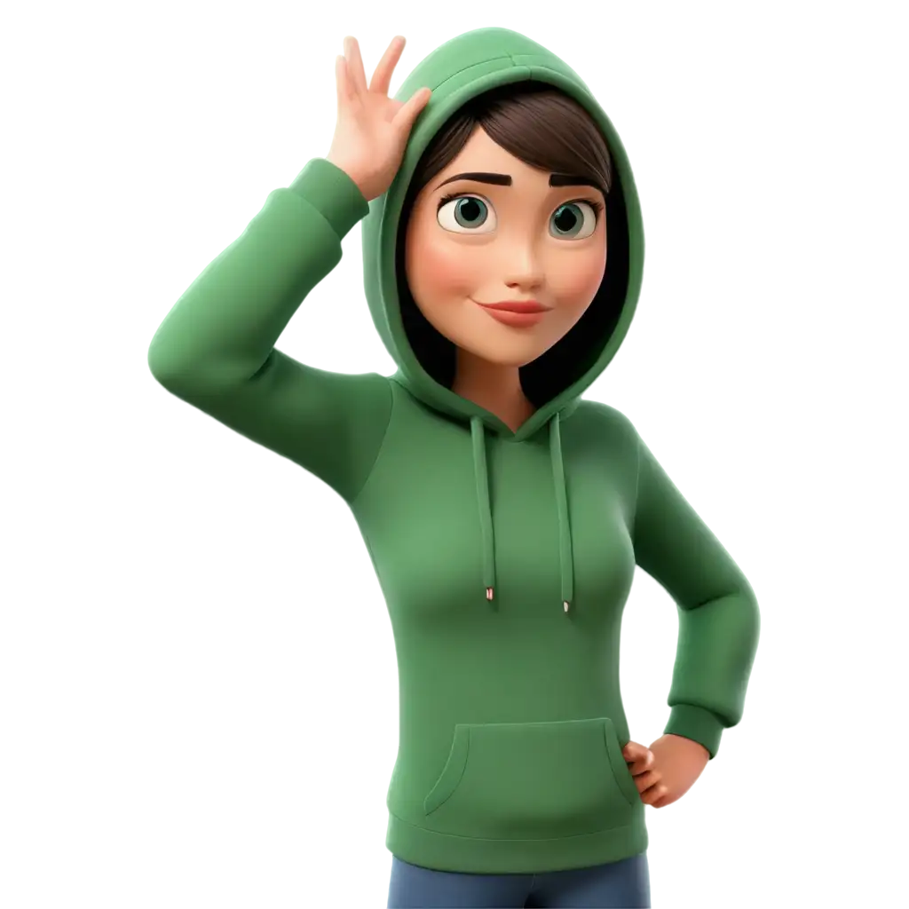 Funny-Looking-Unknown-Cartoon-with-Hoody-HighQuality-PNG-for-Creative-Use