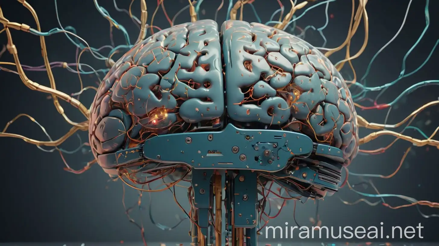 Dynamic Abstract Pattern of Stylized Brain and Circuitry