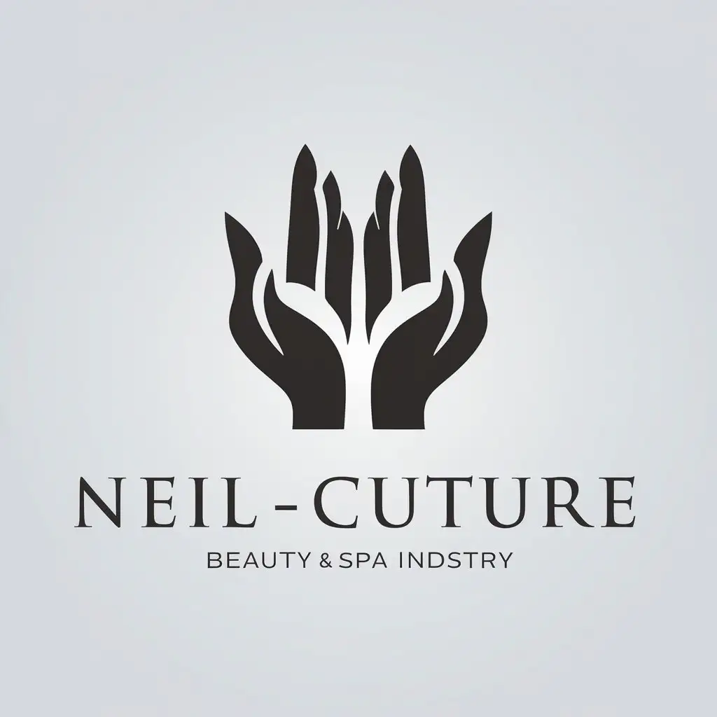 a vector logo design,with the text "Neil-cuture", main symbol:nails,Moderate,be used in Beauty Spa industry,clear background