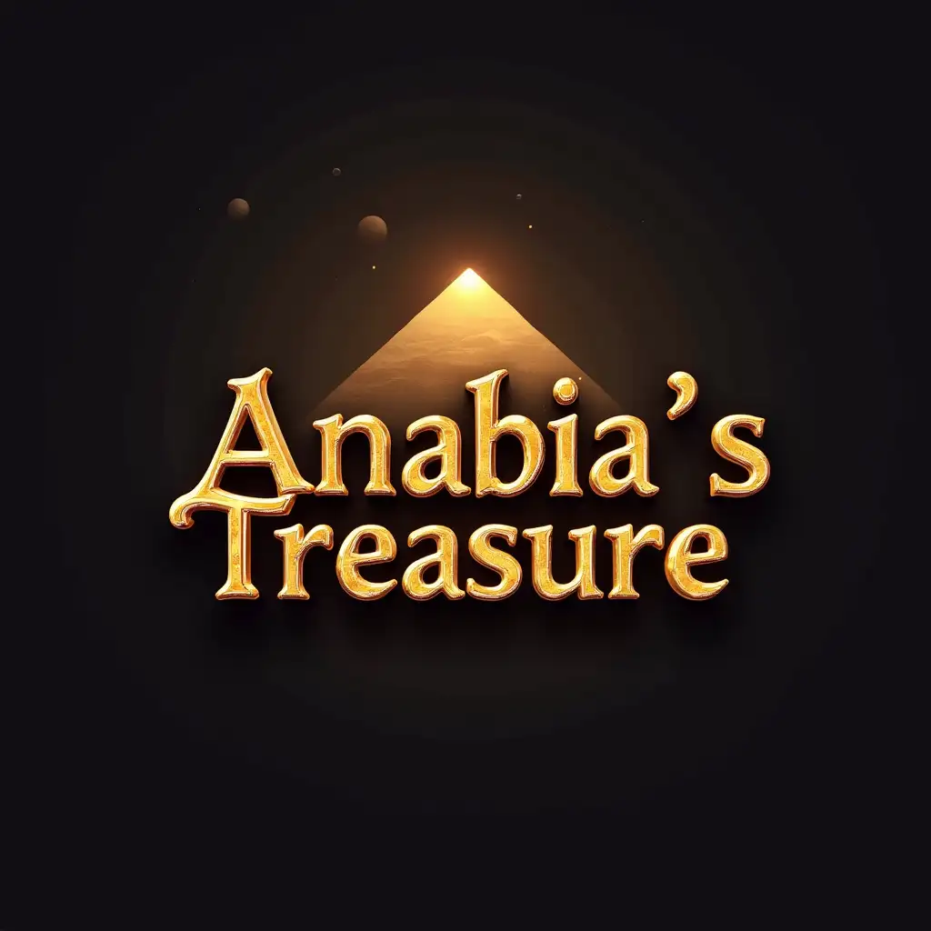 Give me a beautiful logo  the name of Anabia's Treasure without any image of human or e.t.c