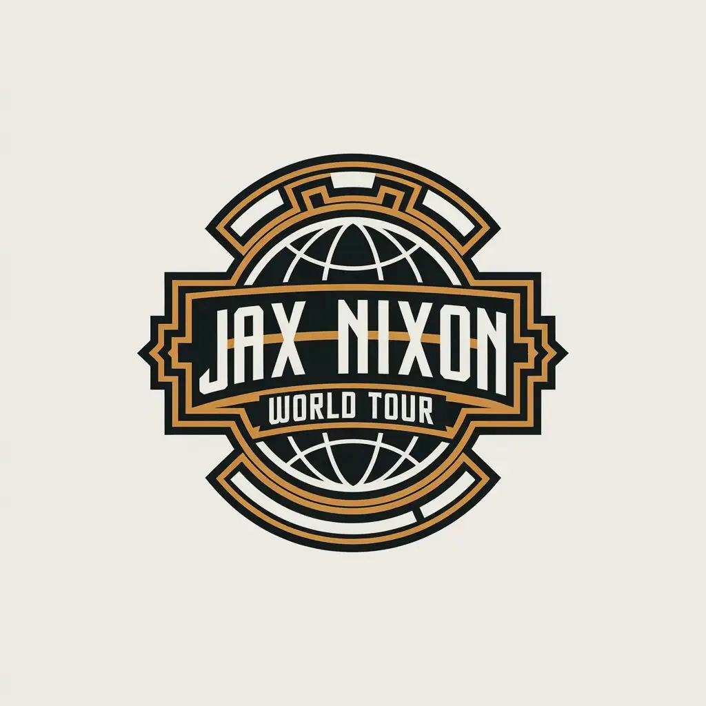 LOGO Design For JAX NIXON WORLD TOUR Vector Design with World Campaign Theme