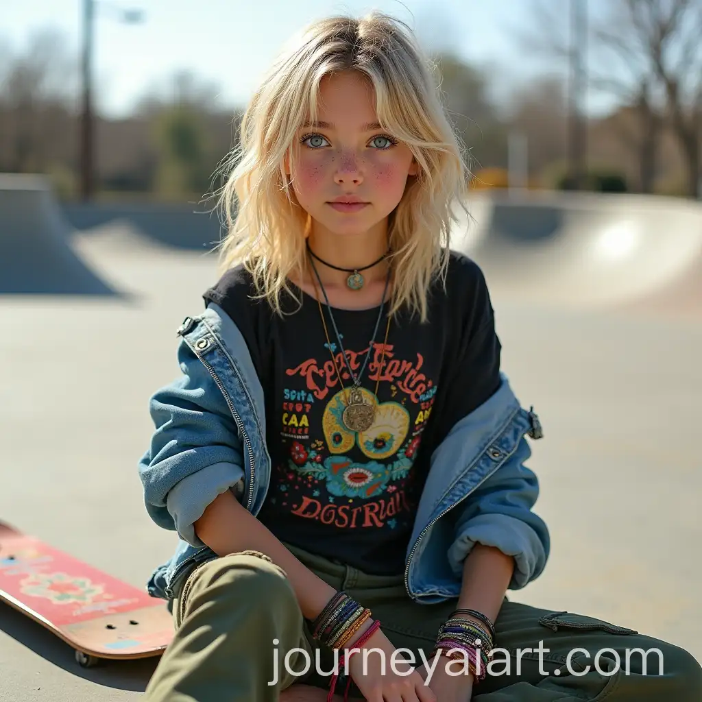 Teen-Girl-at-Skateboard-Park-with-Colorful-Graphic-Tee-and-Accessories