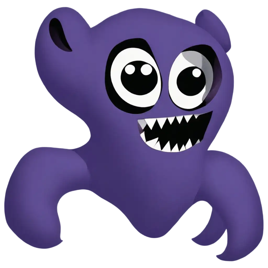 scary echo monster like ghost his main color is purple like rush from doors