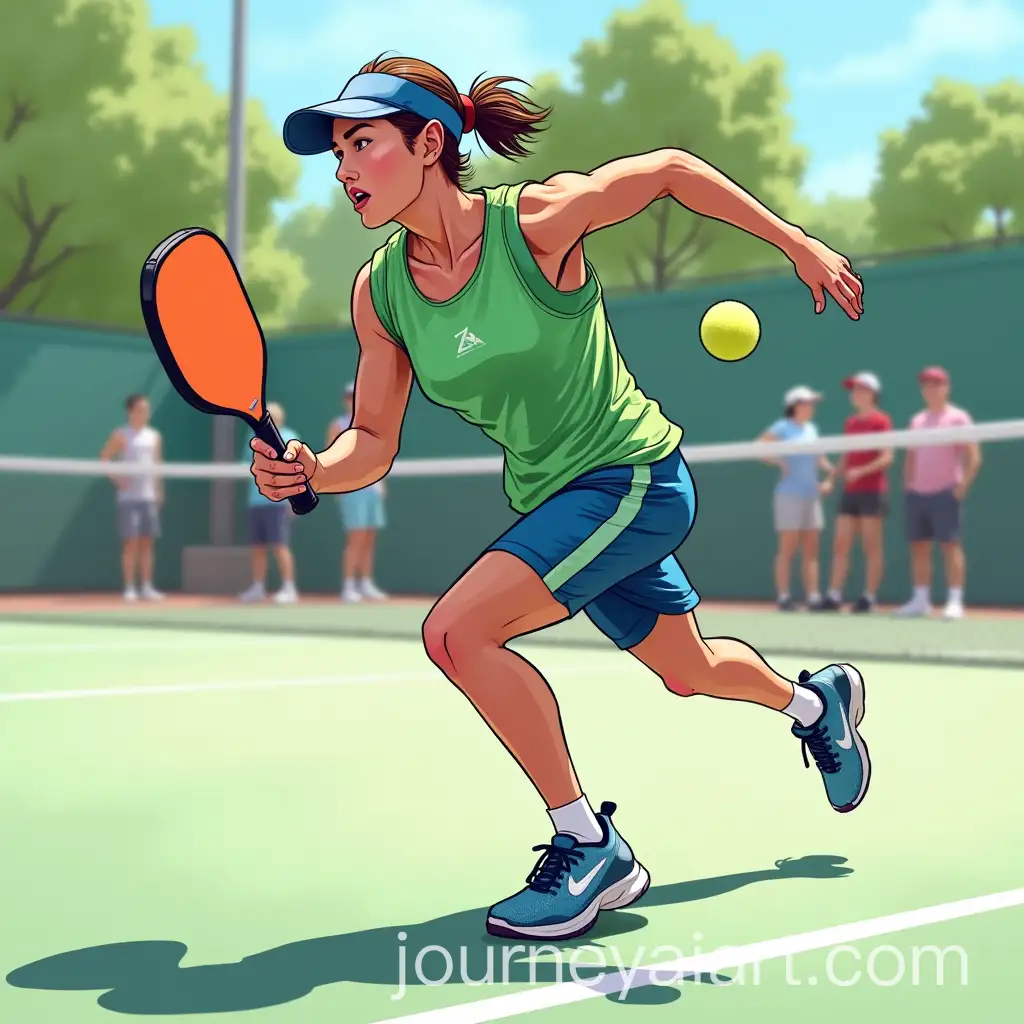 Pickleball-Player-in-Action-Performing-Powerful-Shot-on-Outdoor-Court