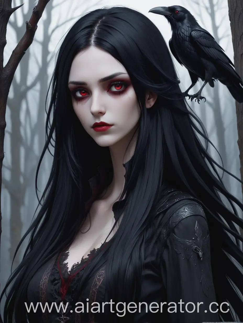 Mysterious-Girl-with-Raven-Black-Hair-and-Dark-Red-Eyes