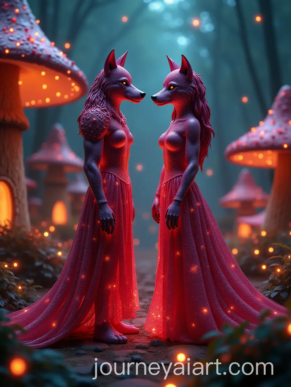 Enchanting-Royalty-in-a-Glowing-Mushroom-Village