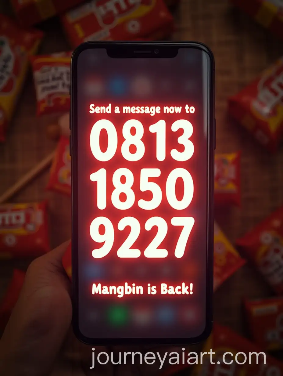 Vibrant-Promotional-Display-for-Mangbin-with-Contact-Information