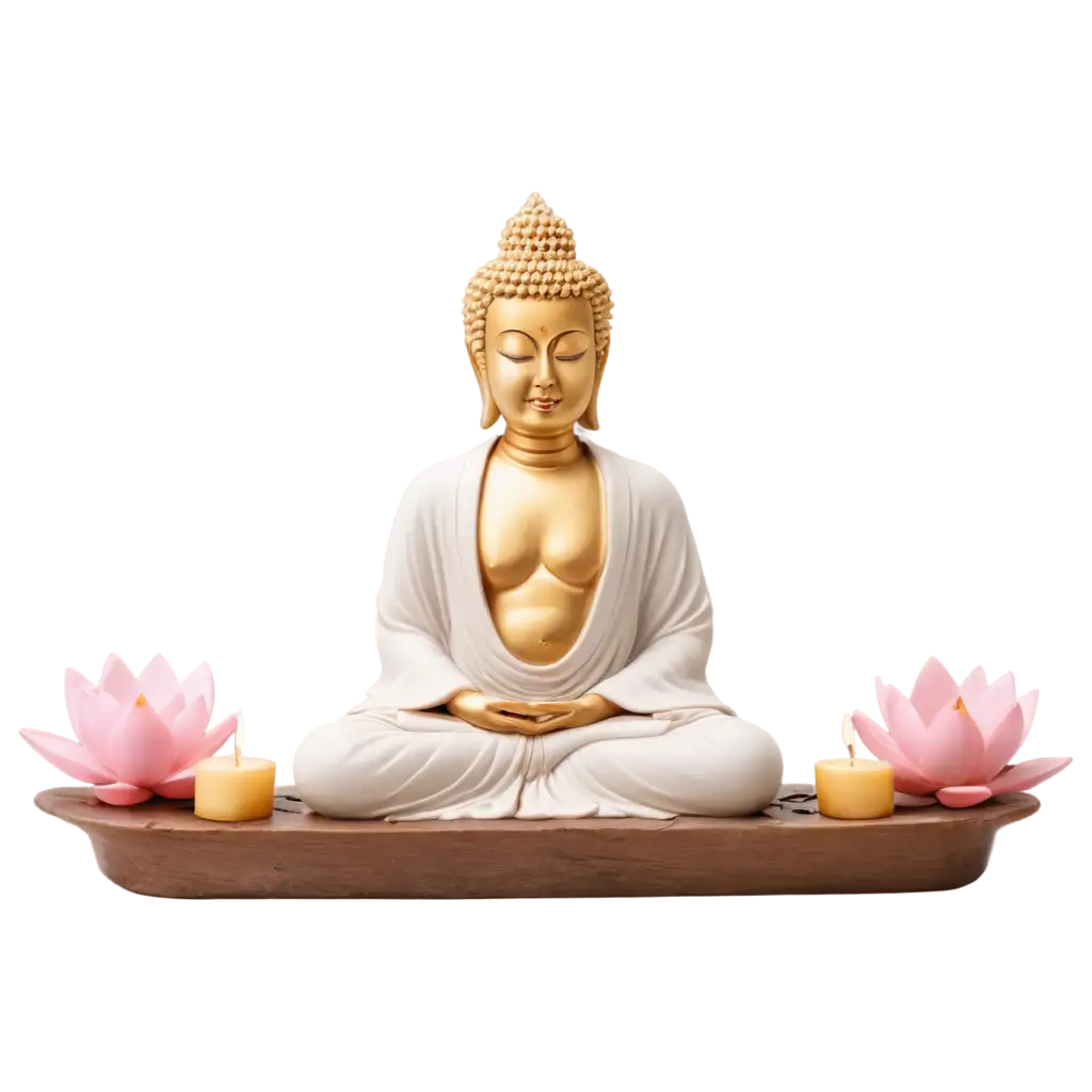 Elegant-White-and-Golden-Buddha-Statue-PNG-for-Tranquil-Zen-Decor