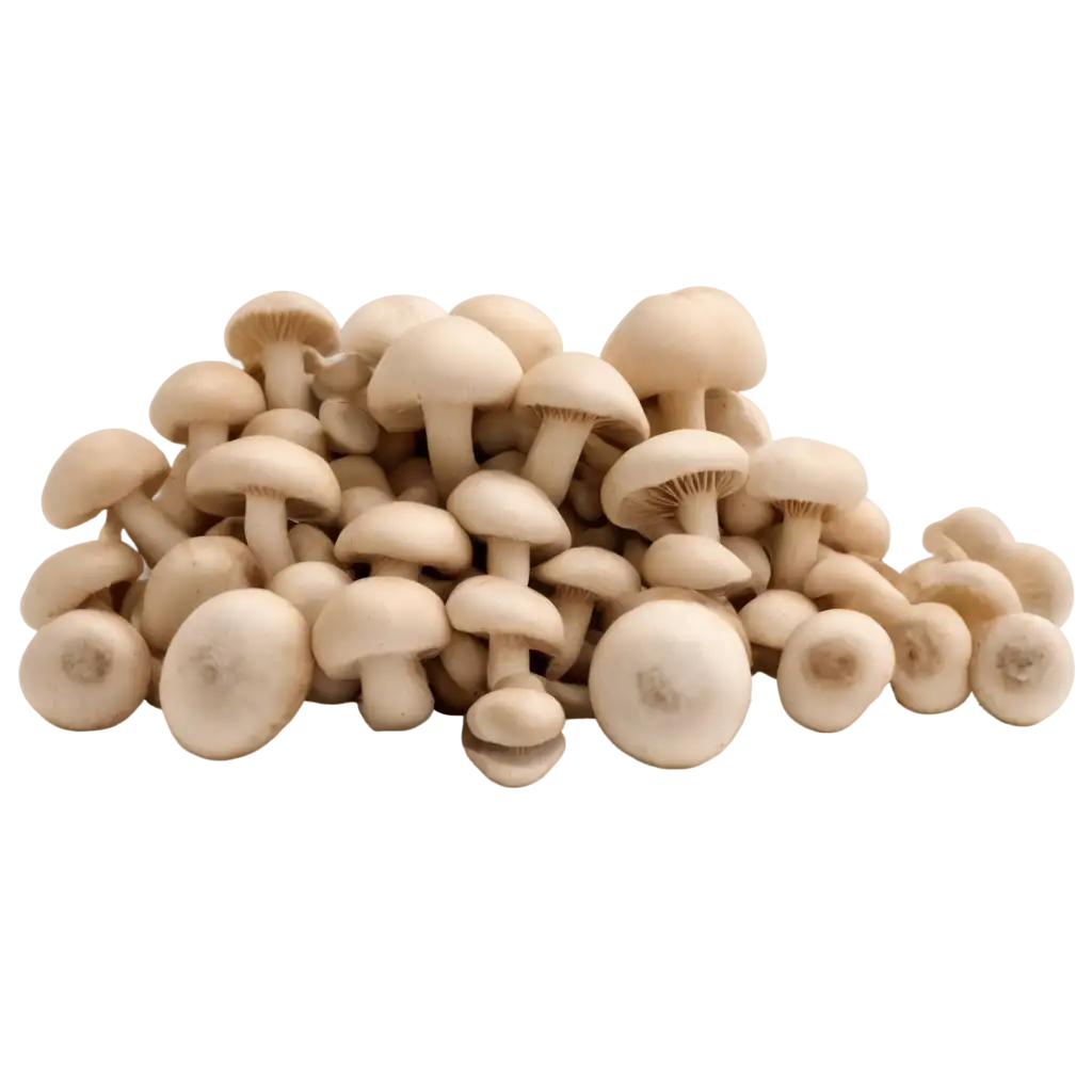 HighQuality-PNG-Image-of-Button-Mushrooms-in-a-Bunch-Perfect-for-Culinary-Design-Use