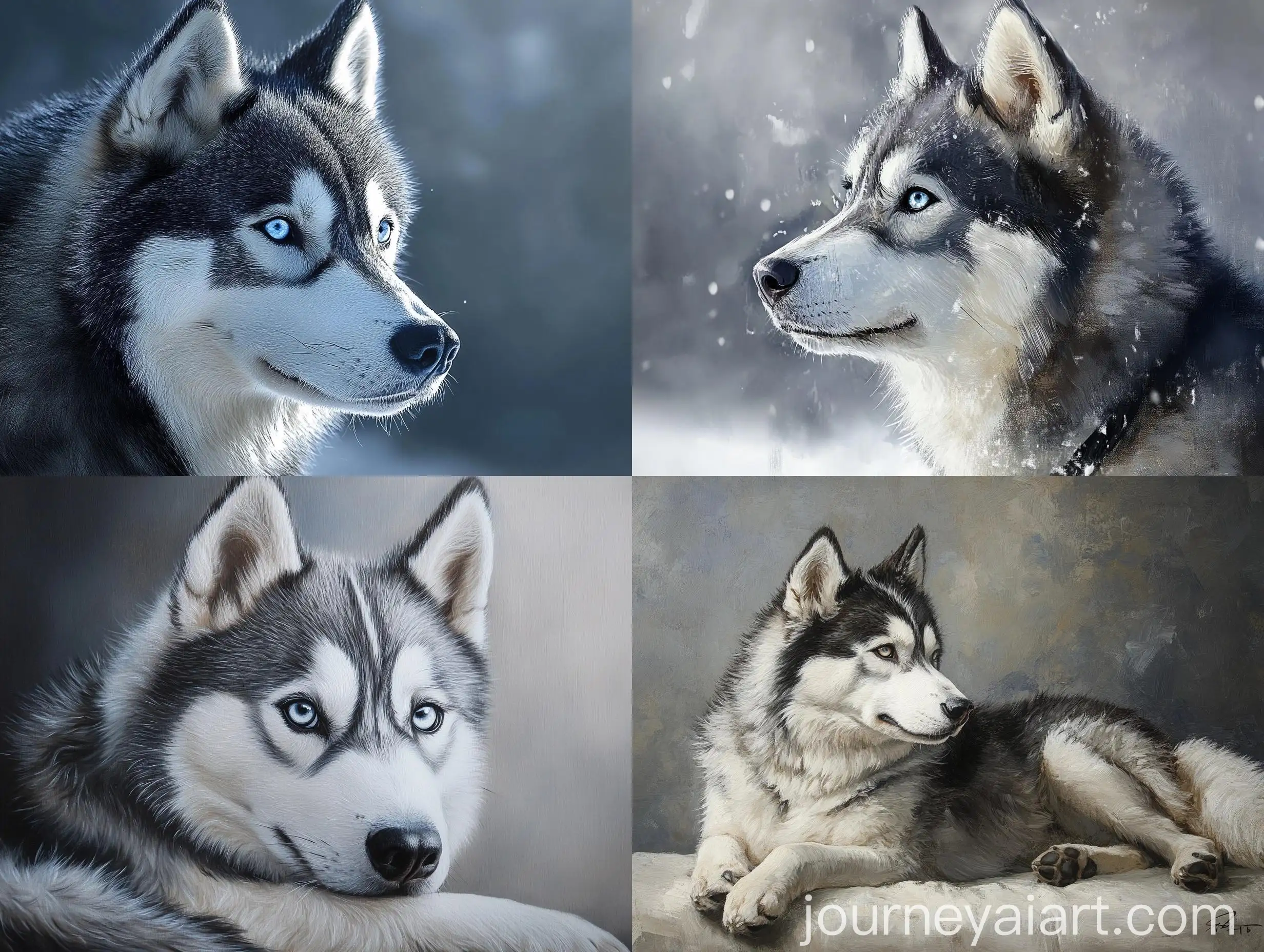 Realistic-Husky-Portrait-in-43-Aspect-Ratio