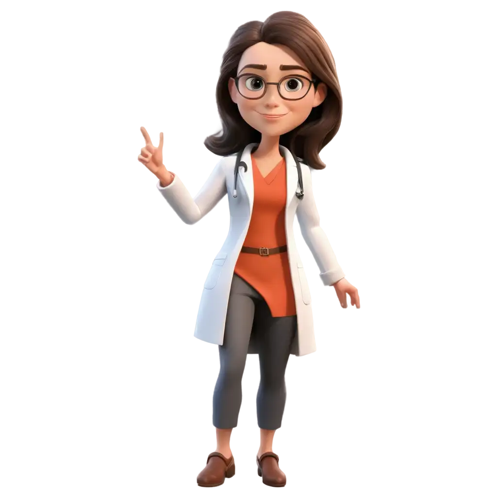 3D-AI-Cartoon-of-a-Female-Doctor-PNG-Image-Expertly-Crafted-Digital-Art