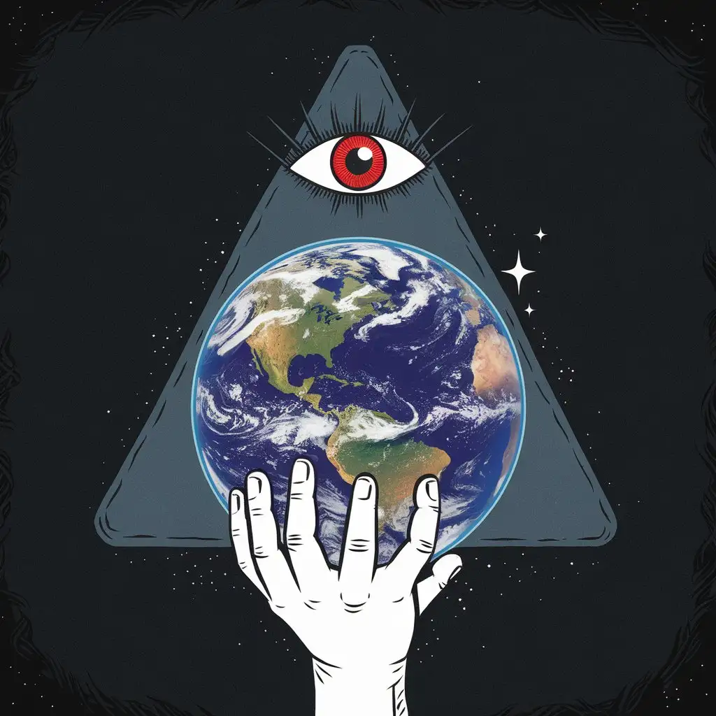 RedEyed-Triangle-Holding-Planet-Earth